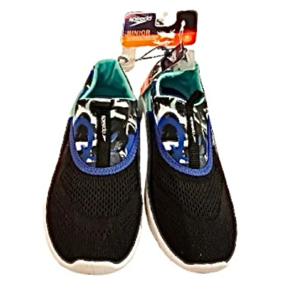 🆕-Speedo Junior Aquaskimmer Shoes - Black S. Fits Kids Shoe 13-1